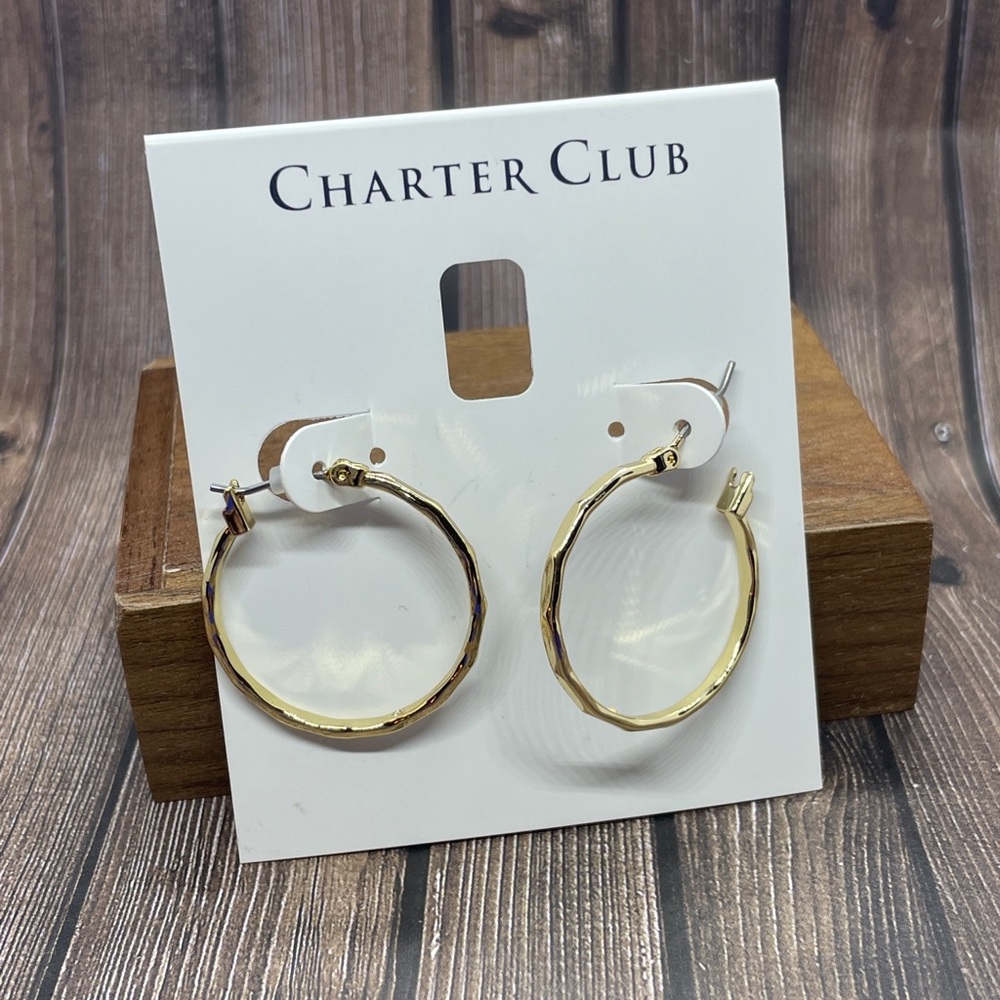 Charter Club Gold-Tone Hoop Earrings